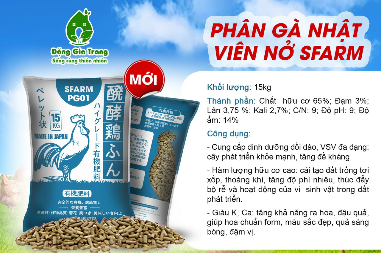 Phân bón hữu cơ sfarm gà