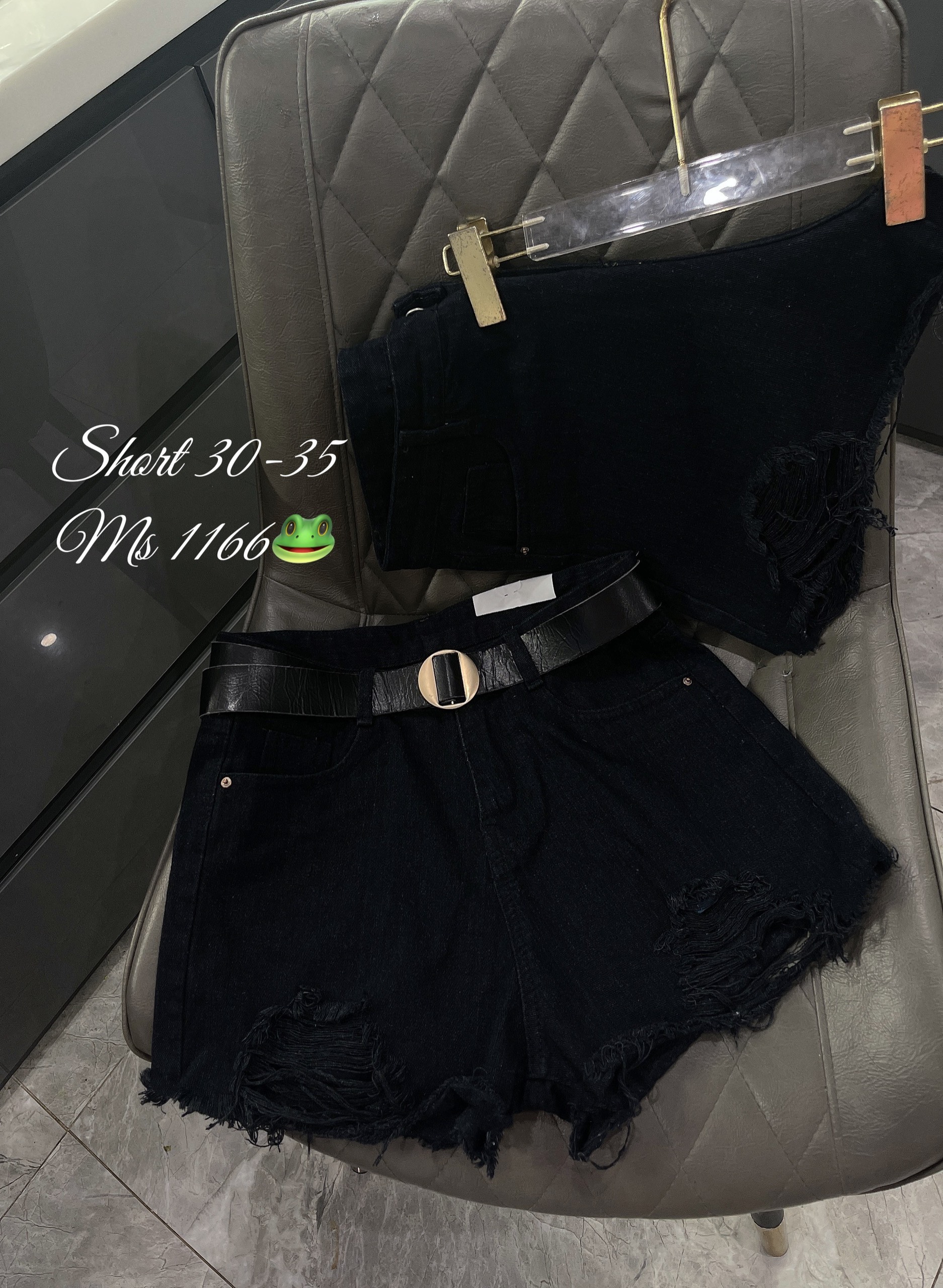 QUẦN ĐÙI SHORT ĐEN RÁCH BIGSIZE