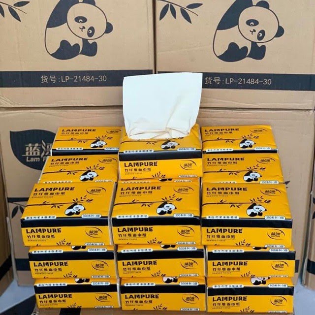 Thùng 30 gói giấy ăn gấu trúc lampure
