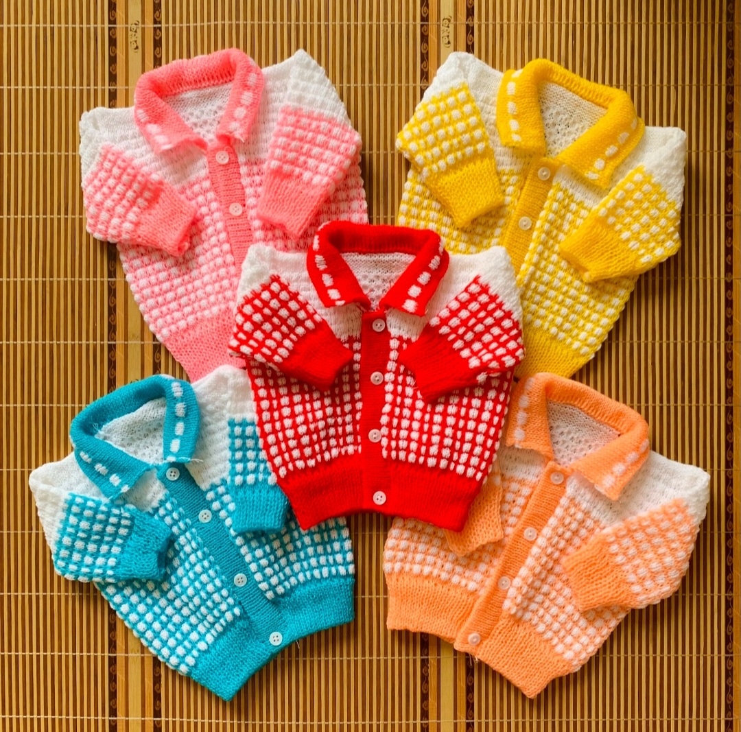 Áo len cho bé 0-4 tháng tuổi,  combo 5 áo.