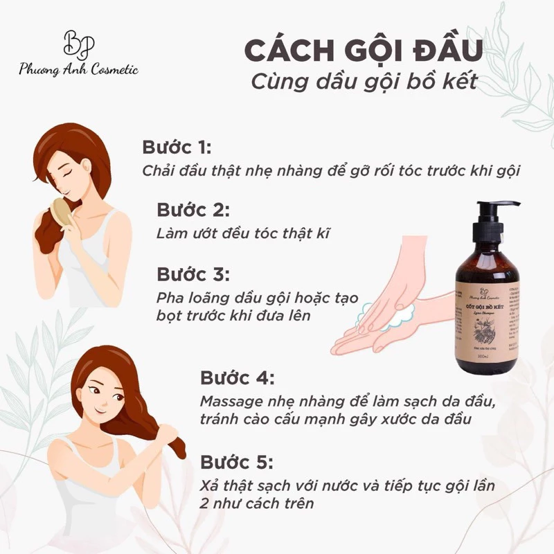 Dầu gội bồ kết thảo dược PHƯƠNG ANH