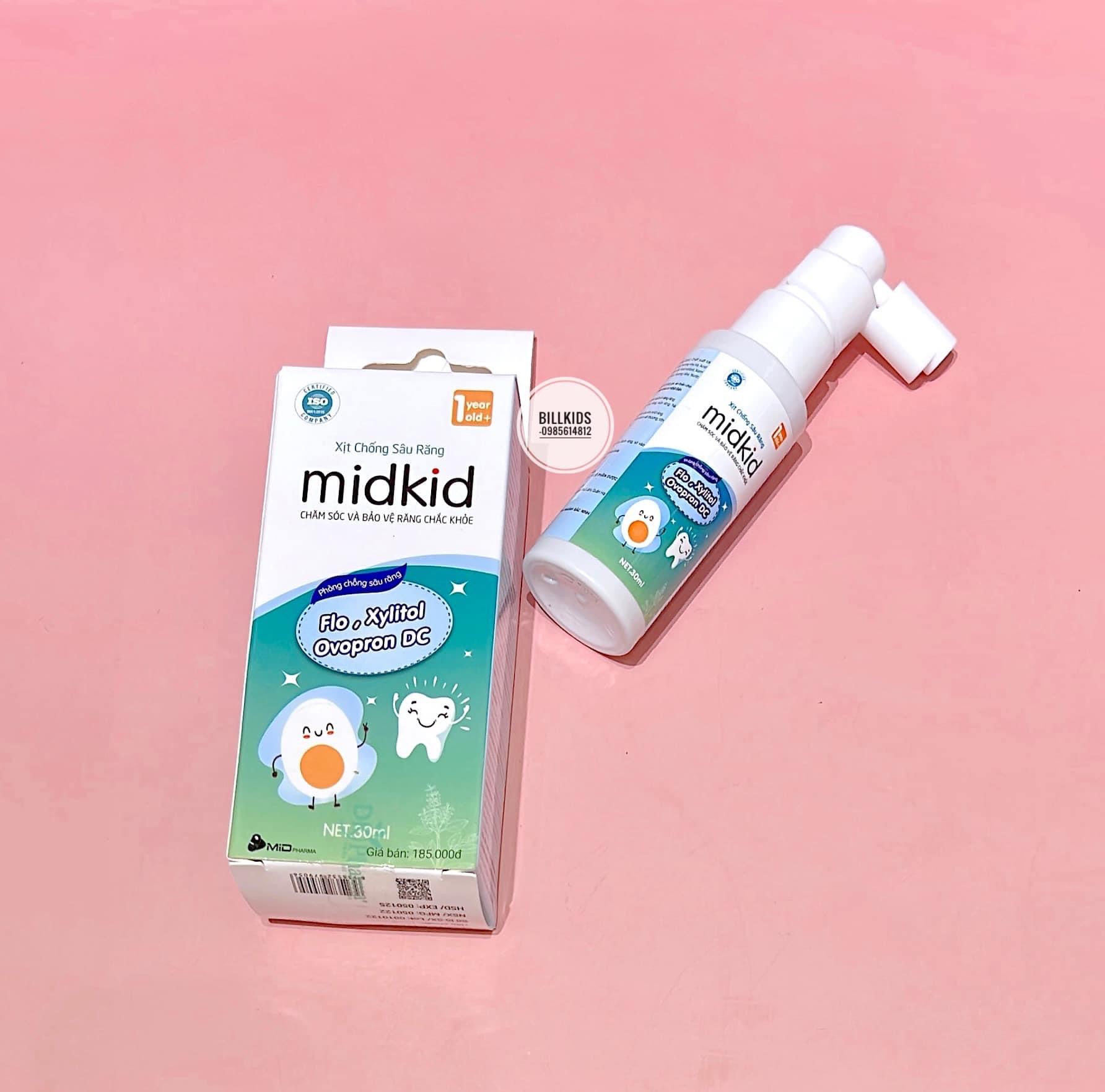 Xịt vệ sinh răng miệng cho trẻ Midkid