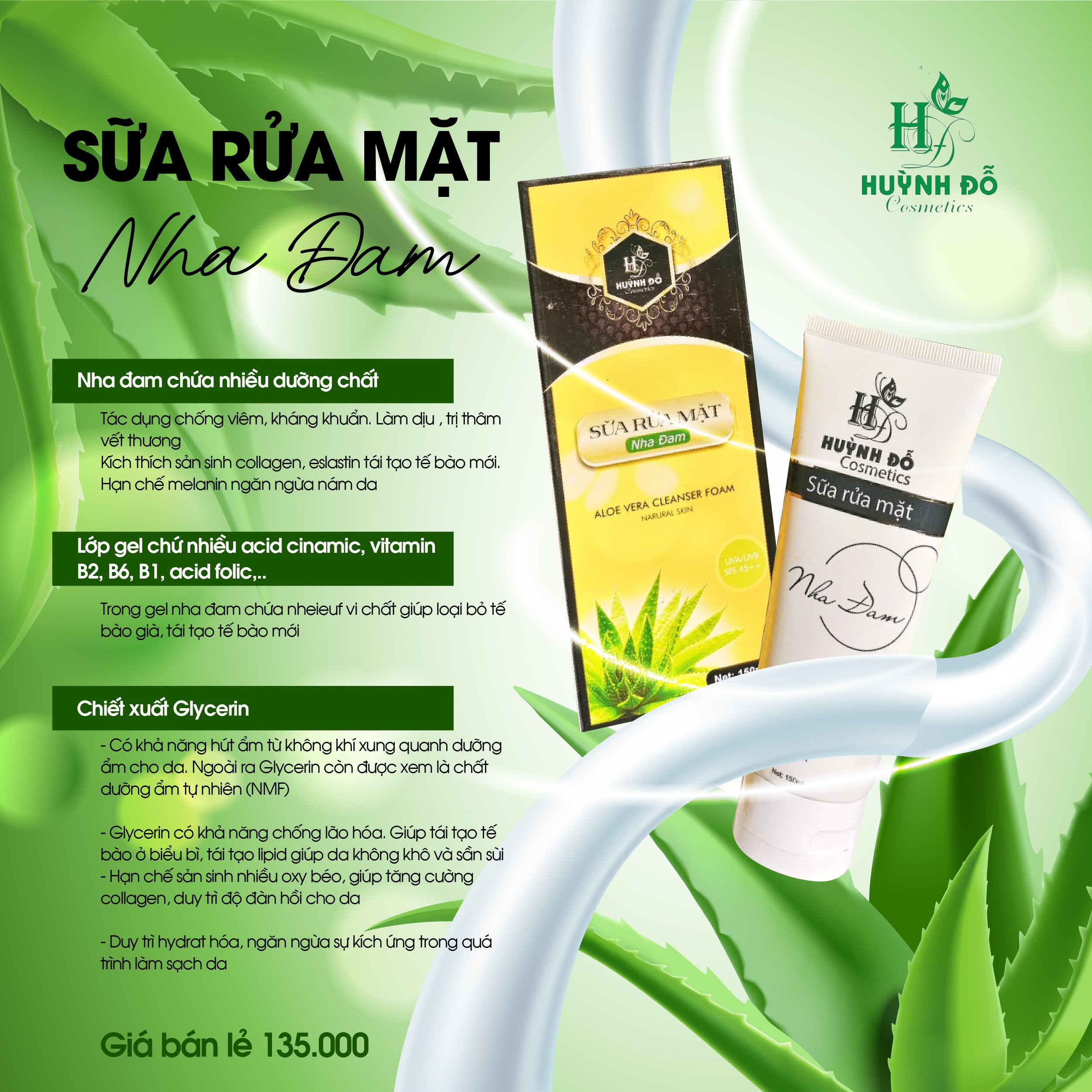Combo dưỡng da huỳnh đỗ
