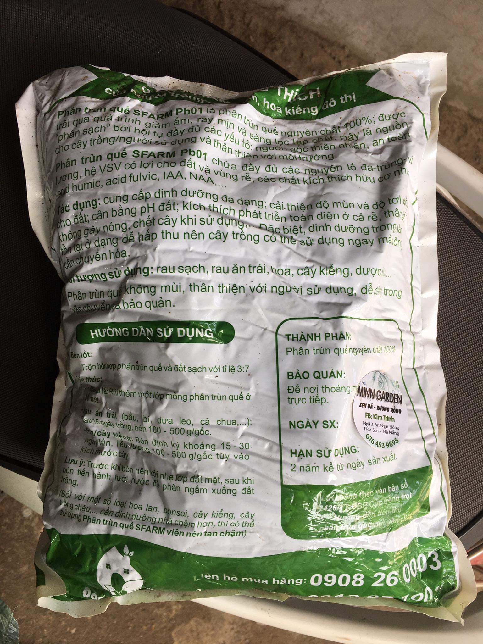 Phân trùn quế Sfarm 2kg