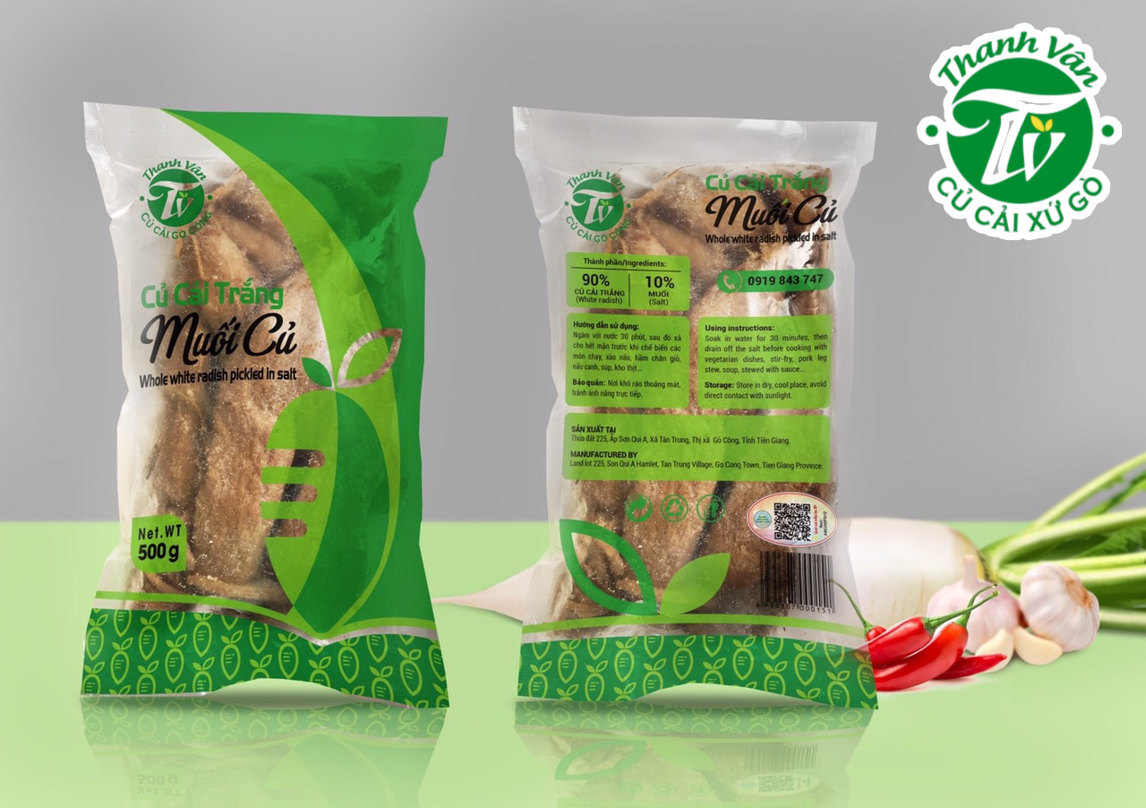 Củ cải muối củ/xá bấu Thanh Vân Gò Công - 500gr