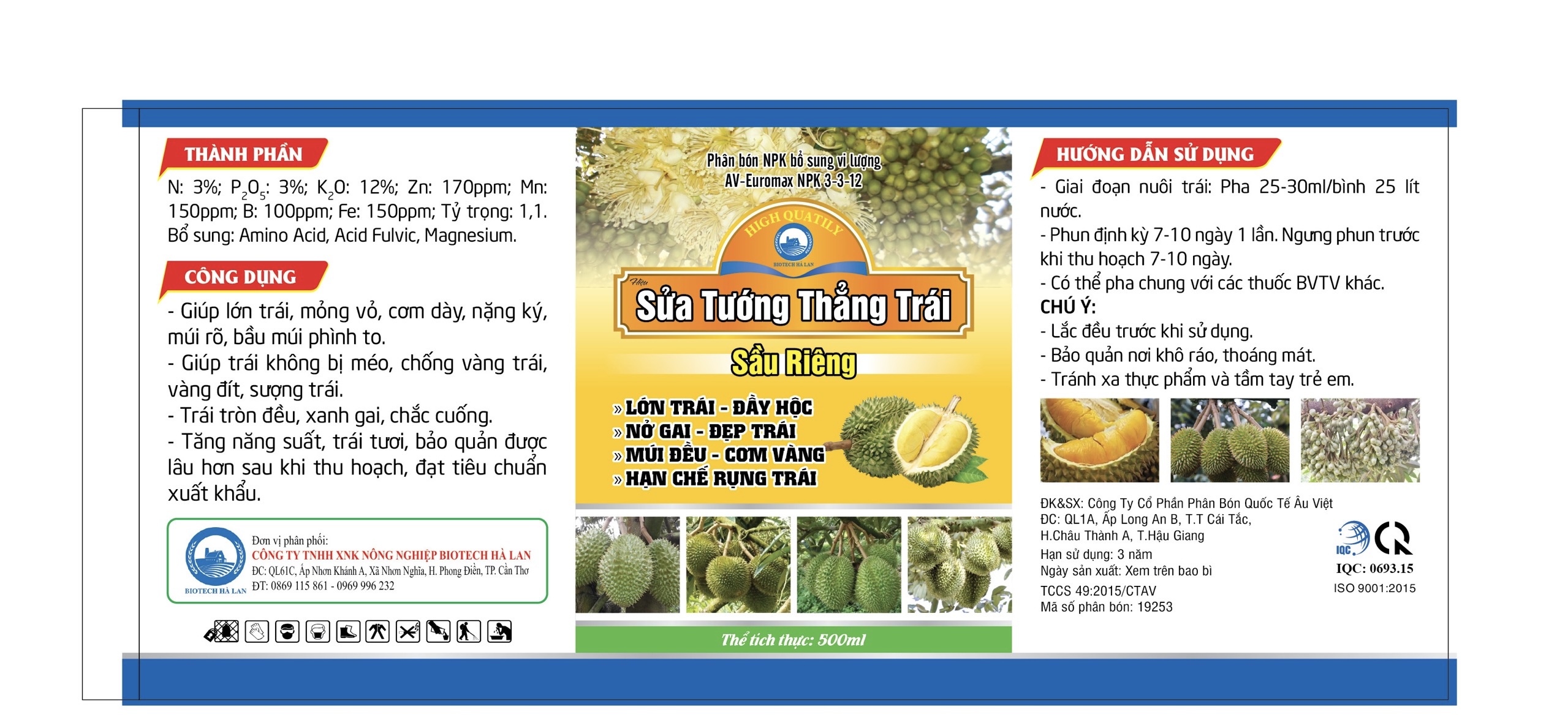 Sửa Tướng Thẳng Trái Sầu Riêng