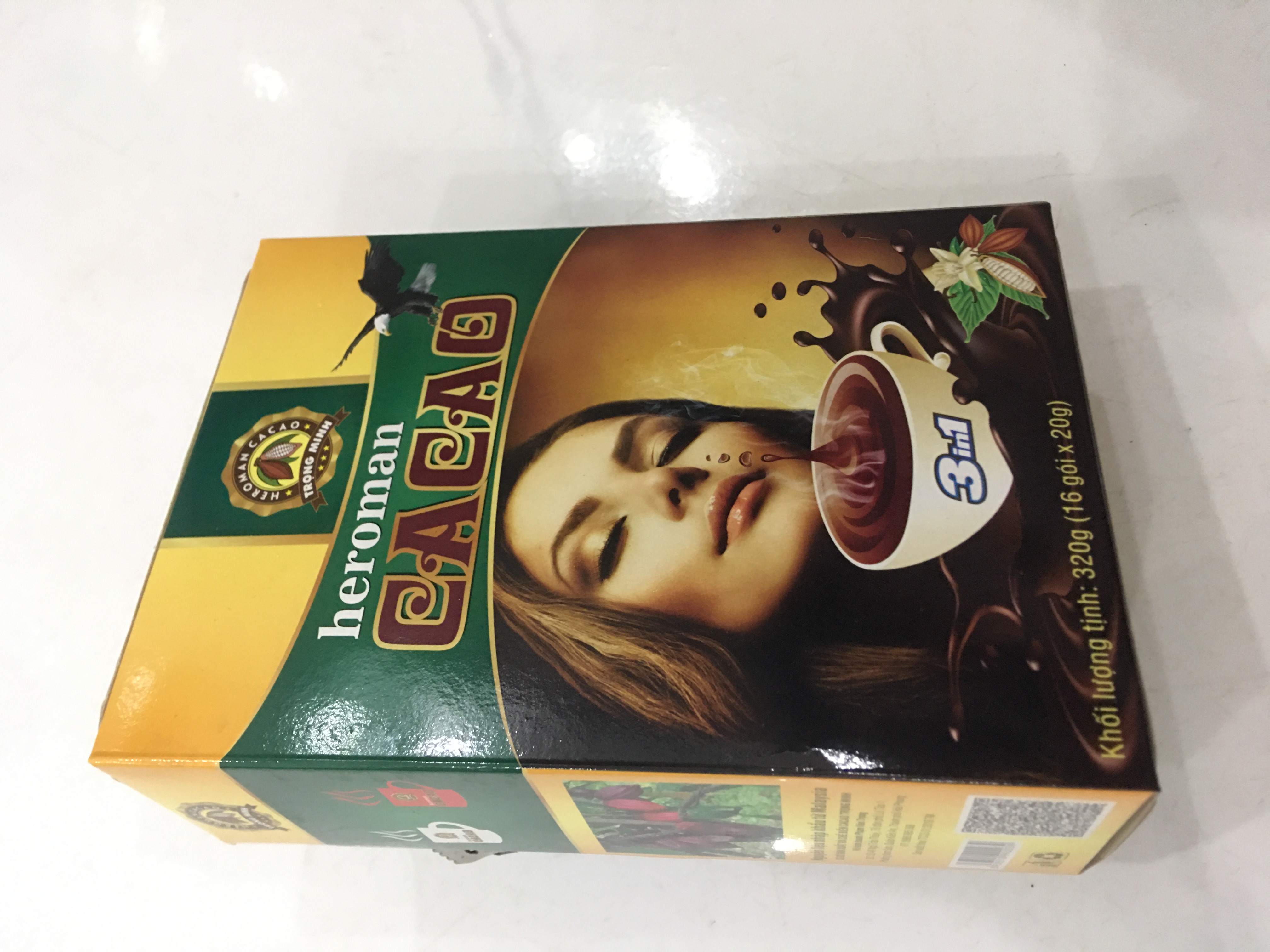 Bột cacao heroman hộp 16 gói 320g