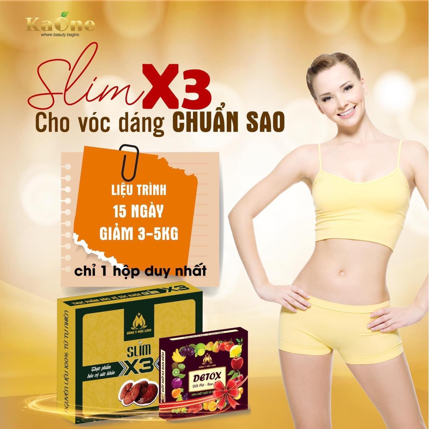 Giảm Cân Đông Y Mộc Linh SLIMX3 kèm QUÀ TẶNG 15viên DETOX ĐỐT MỠ BAN ĐÊM🎁 - Giảm Cân cho phụ nữ sau sinh