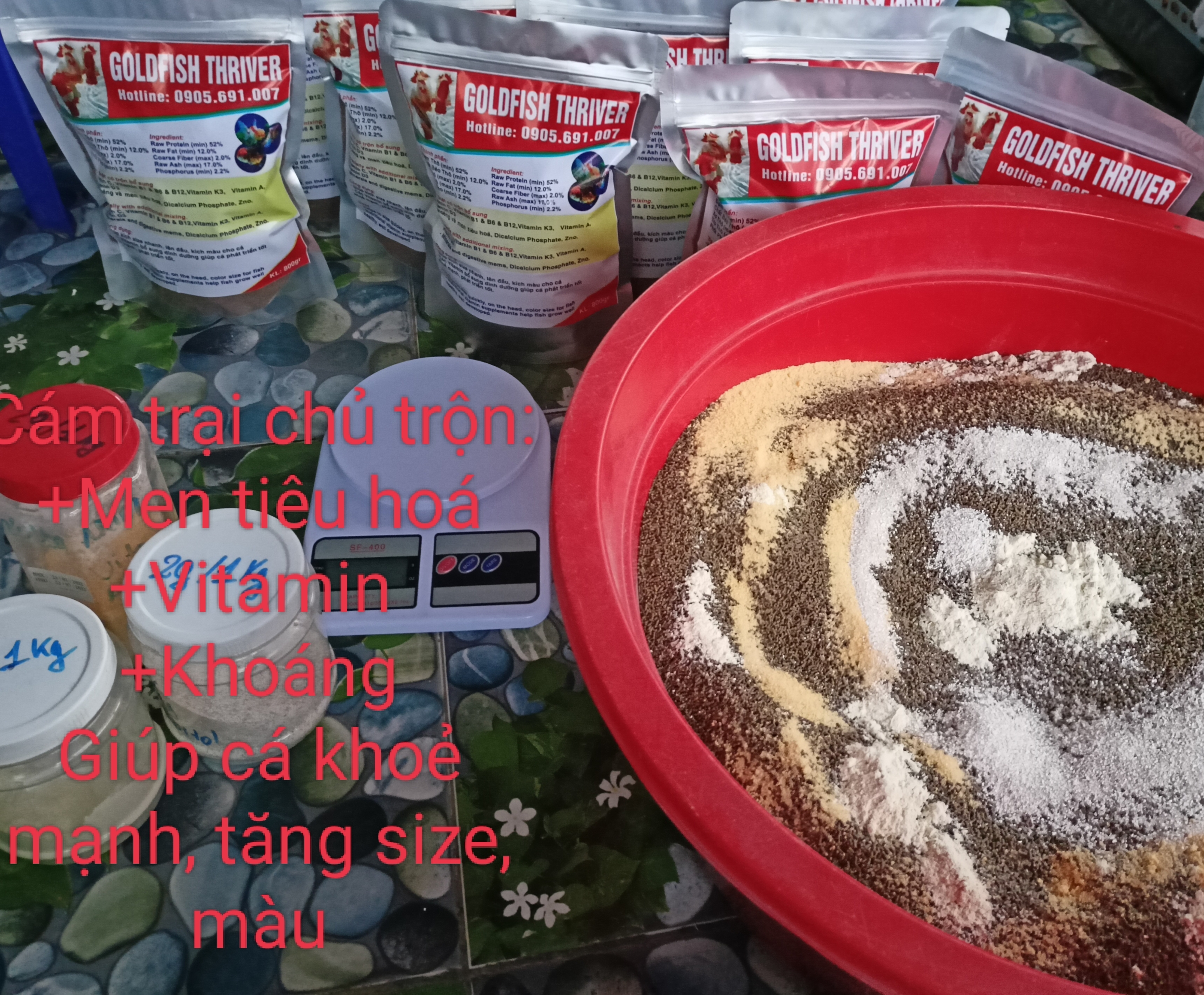 [Nhập RS0822 giảm 30k cho đơn 99k]Cám cá vàng Goldfish thriver 800gr(cám nỗi)