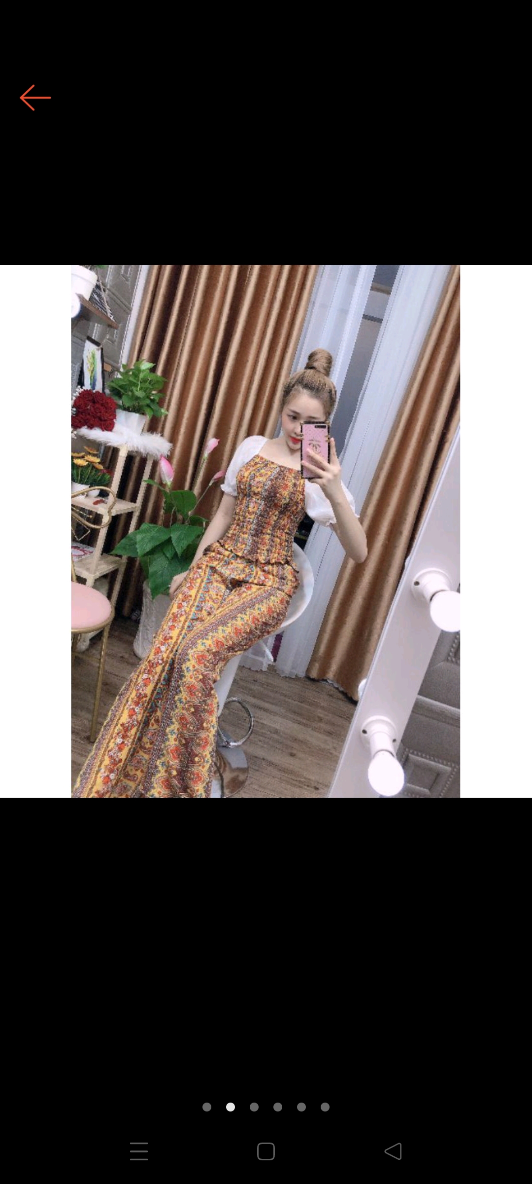 Set bộ thổ cẩm lụa hàn châu phối cùng tay voan lụa