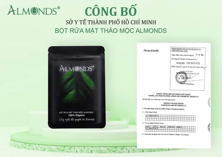 BỘT RỬA MẶT THẢO DƯỢC  - Da Mịn, Căng Bóng Almonds