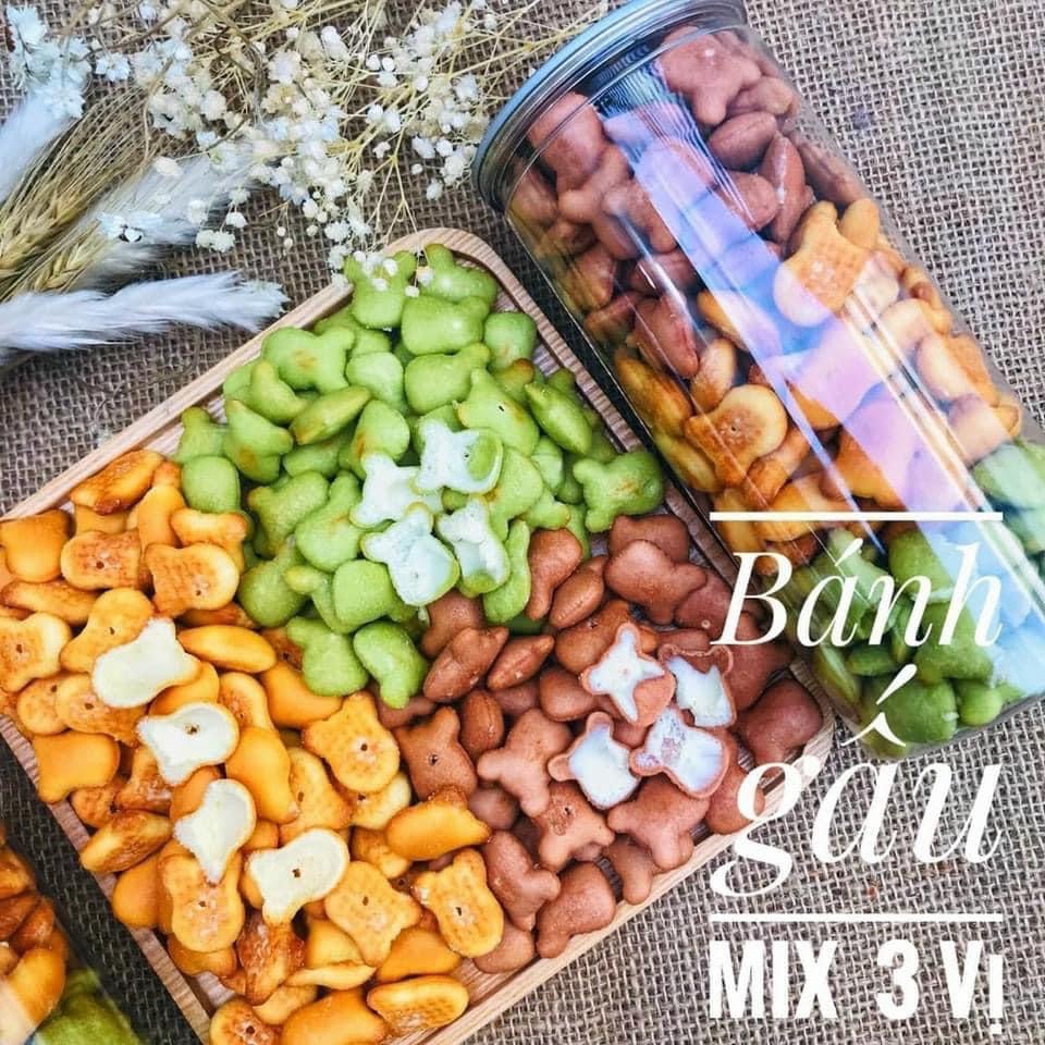 Bánh gấu kem mix 3 vị hũ 450gr