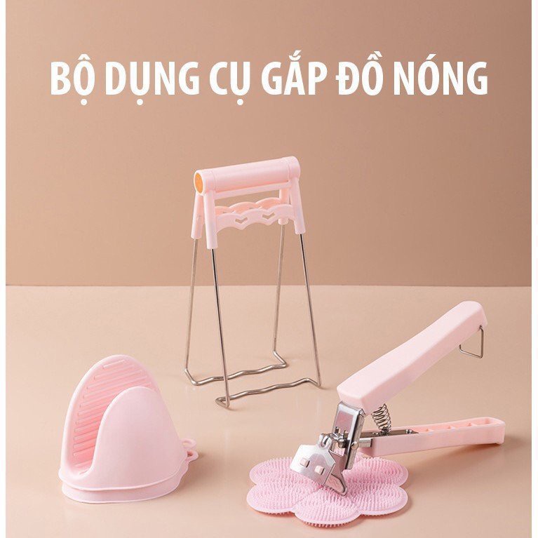 Combo dụng cụ kẹp gắp đồ nóng