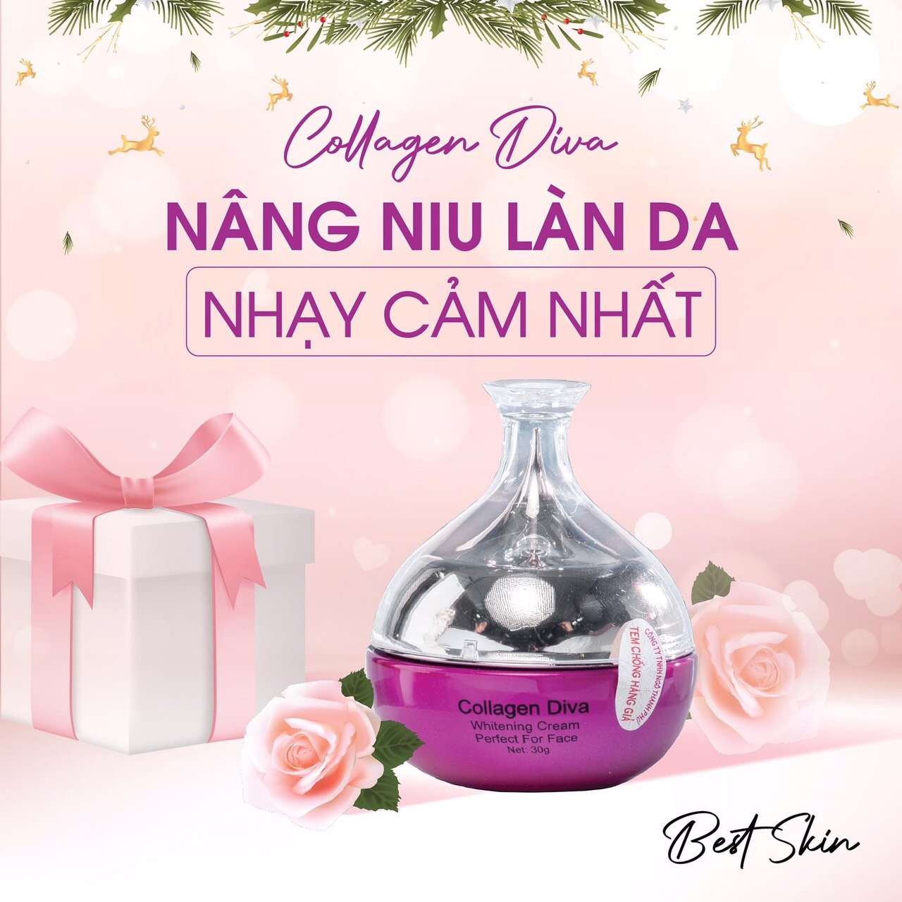 Kem collagen dưỡng trắng diva