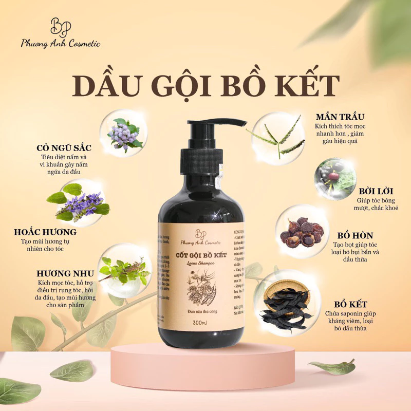 Dầu gội bồ kết thảo dược phương anh