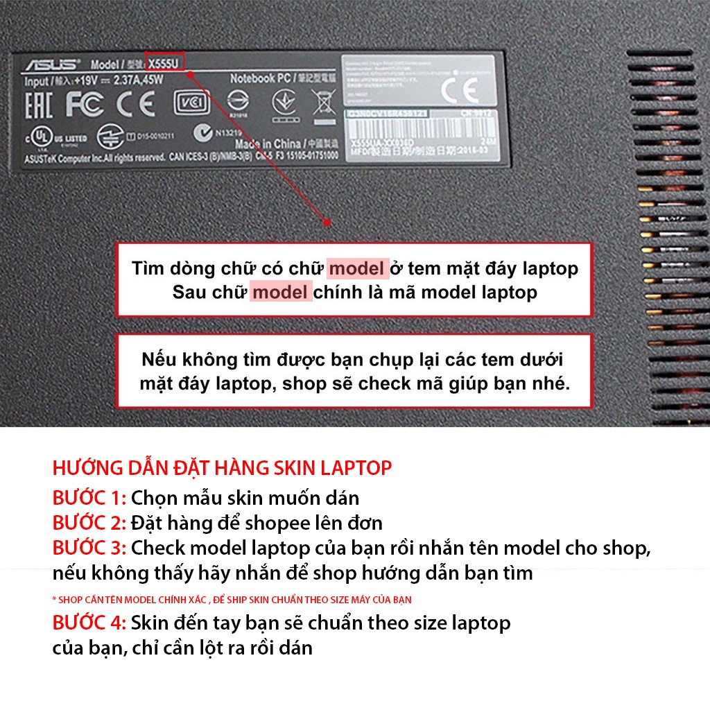 Decal laptop chống xước WE BARE BEARS