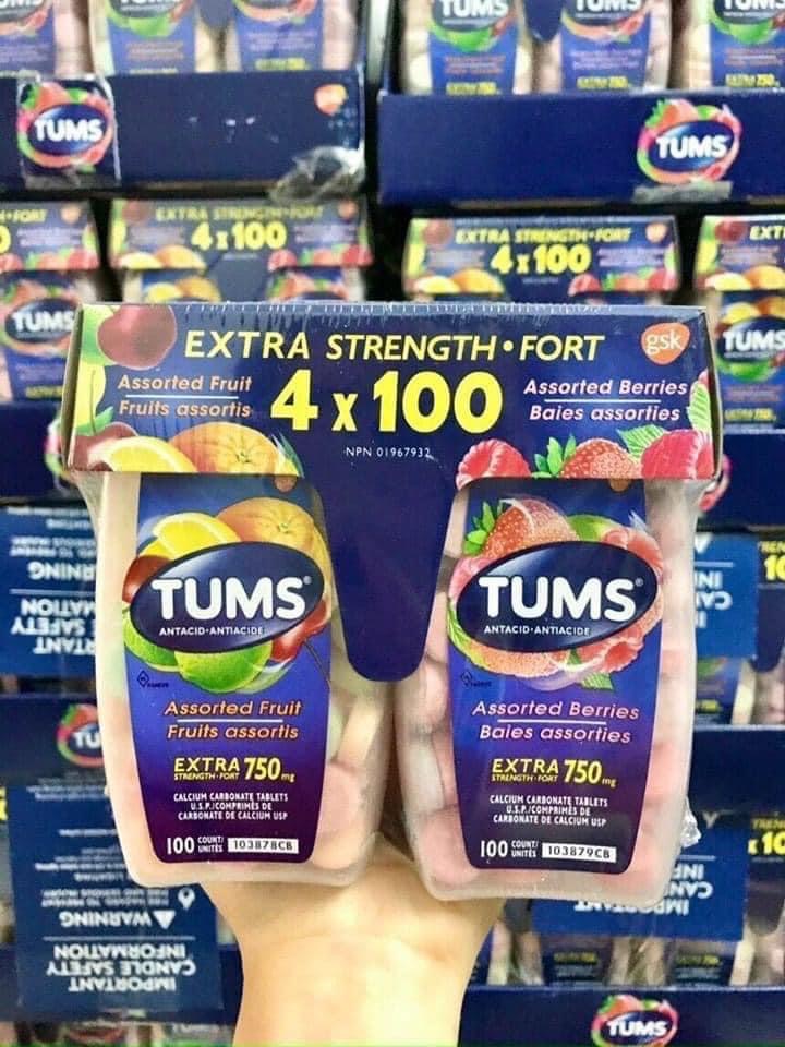 Kẹo ngậm bao tử Tums 100 viên