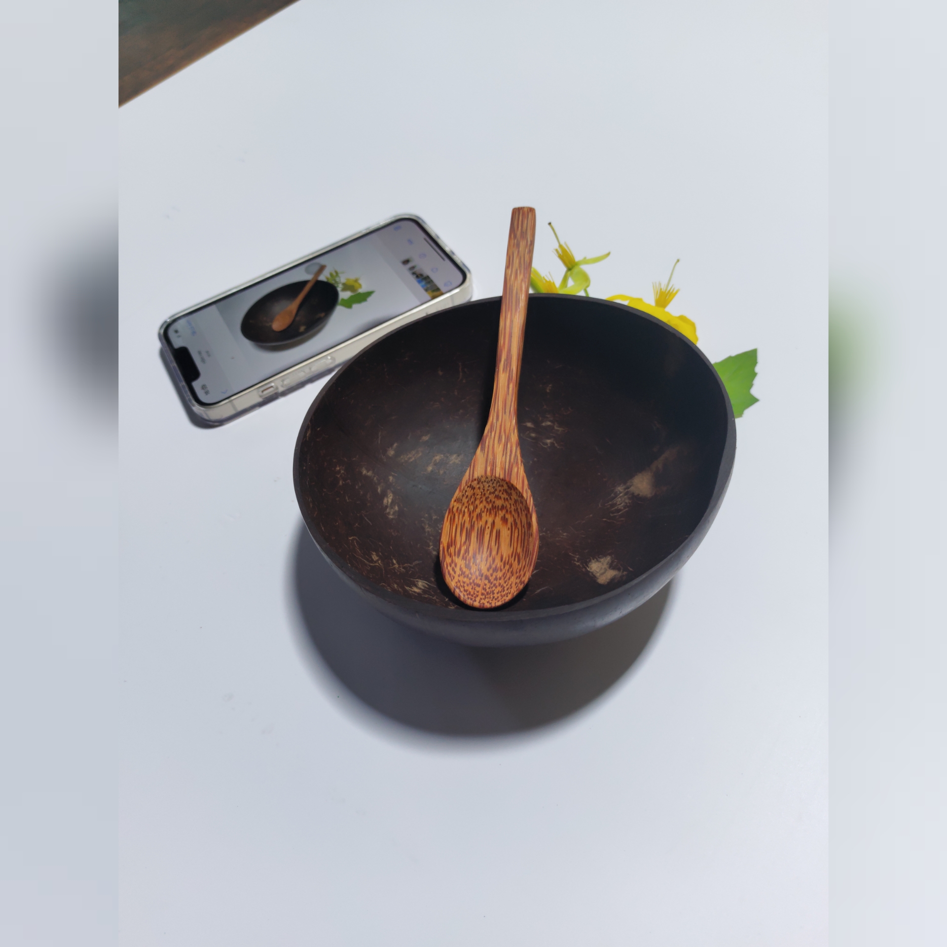 Bát gáo dừa kèm thìa gỗ dừa