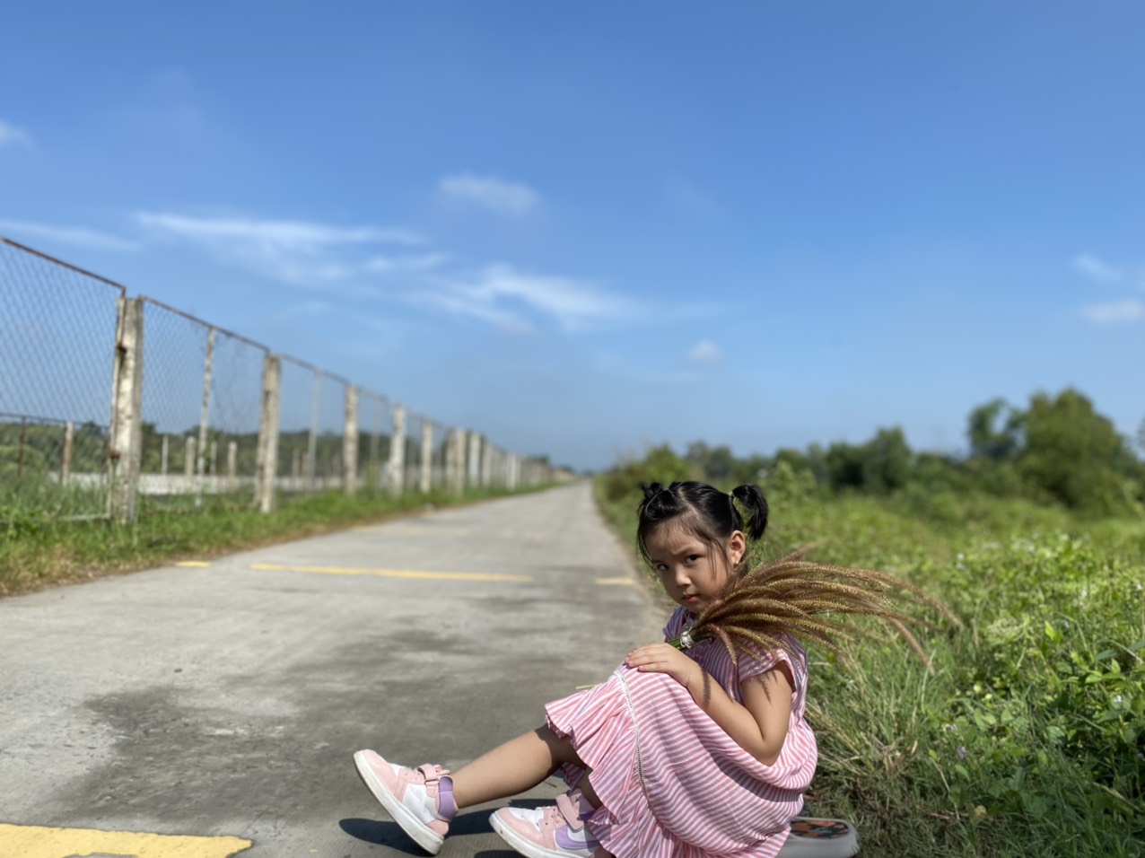 ĐẦM SỌC HỒNG BEE BEE KID CUTE