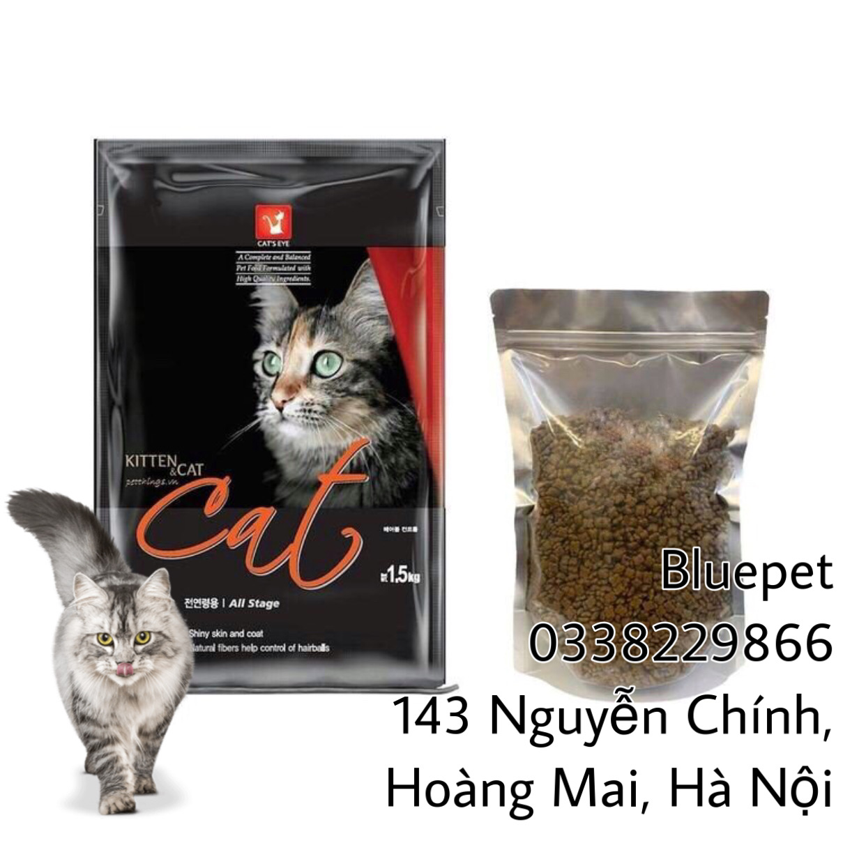 Thức ăn hạt cho mèo Cat eye - cateye 1kg thumbnail