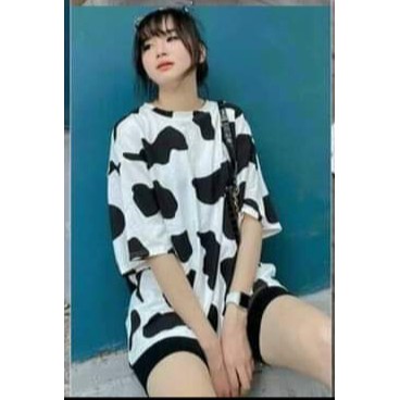 Set Bộ Bò Sữa Cộc Tay,Quần Đen [ MÃ 49870 # siêu hot ]