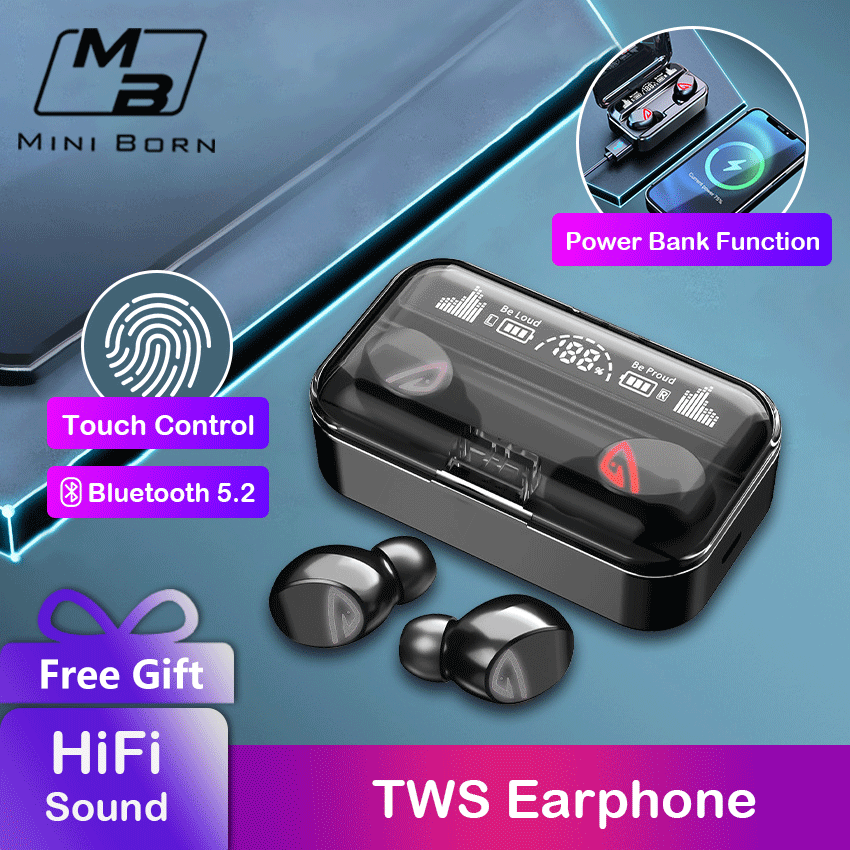 Mini Born Wireless Earbuds Bluetooth Earphones Bluetooth 5.2 Headphones