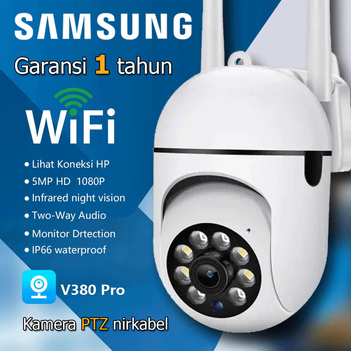 Kamera CCTV IP Camera WIFI cctv V380 Pro jarak jauh cctv sambung
