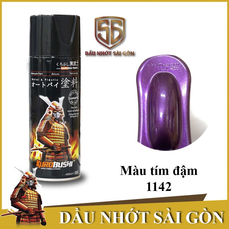 [HCM]Chai sơn màu Tím 1142 Sơn xit Samurai