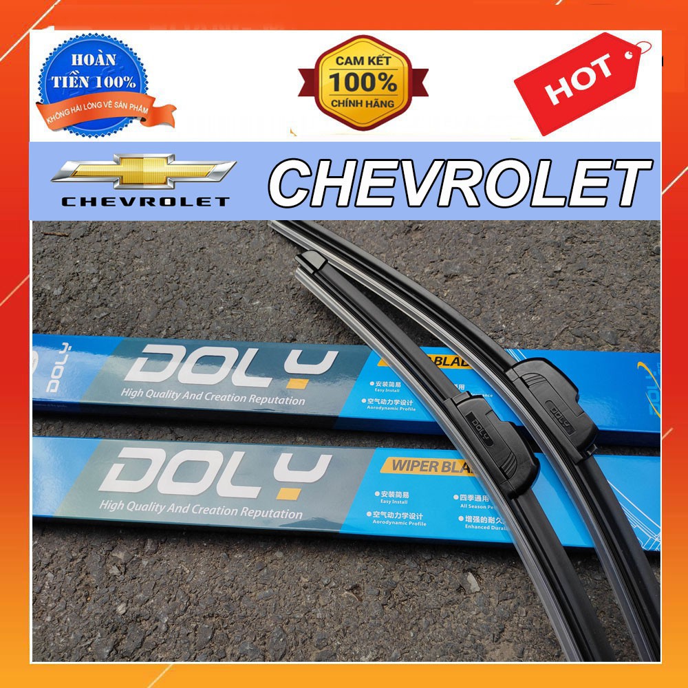 Gạt mưa Silicon DOLY Hãng Chevrolet và Daewoo Spark, Matiz, Cruze, Aveo, Captiva, Trax, Colorado, Lacetti, Gentra, Lanos...Gạt Nước Sạch, Êm Ko Gây Tiếng Ồn, Lắp Đặt Đơn Giản