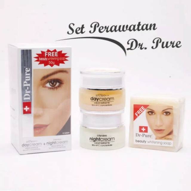 Pure set. Dr rachel whitening cream. pure whitening moonlight box.