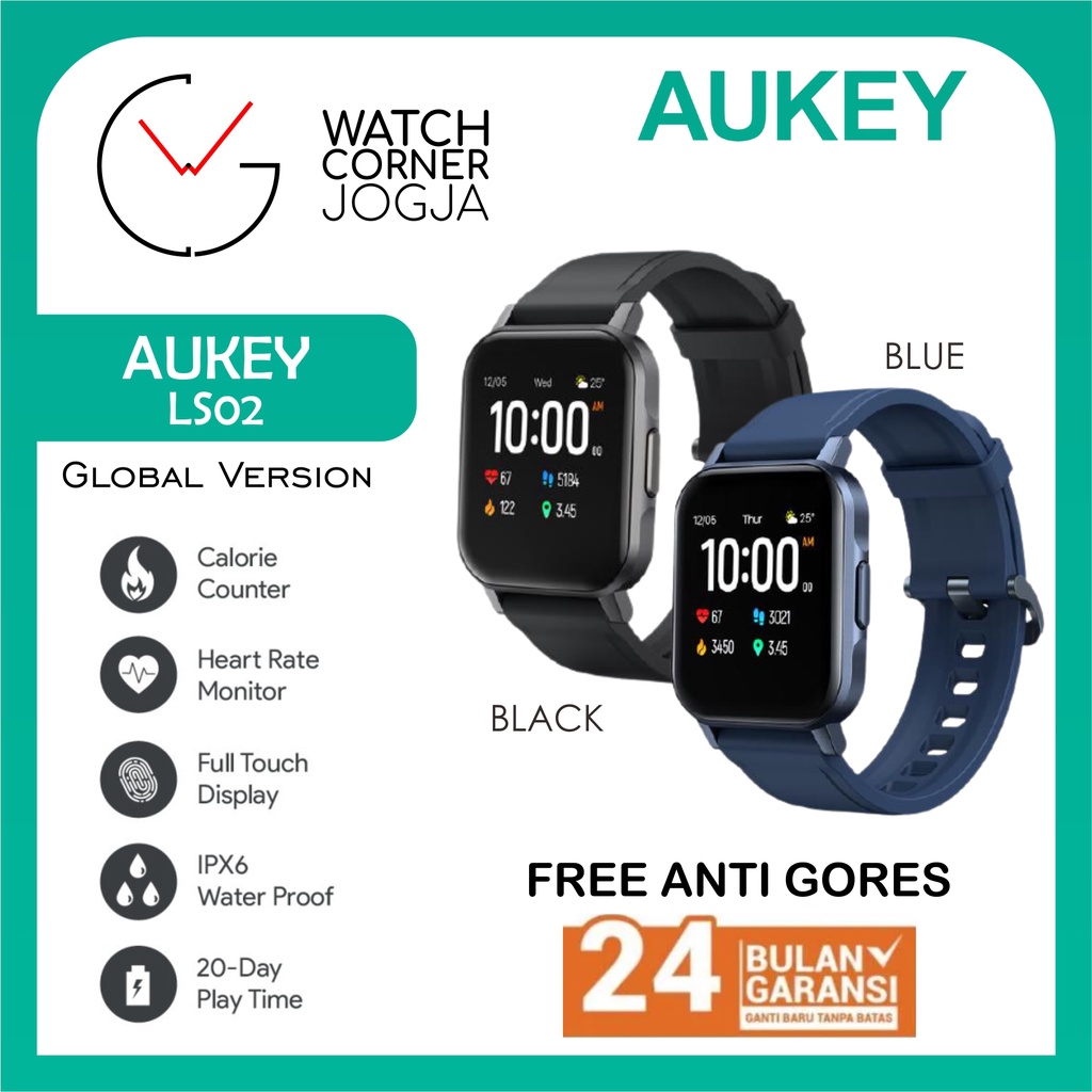Aukey Smartwatch LS02 ORIGINAL Inch TFT Screen Fitness Watch