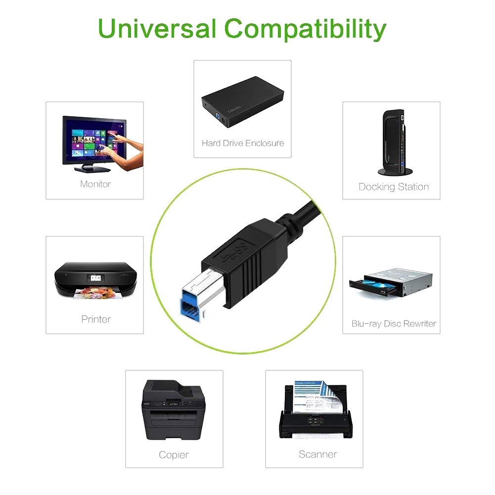 Cáp Chuyển Đổi Tốc Độ Cao Usb 3.0 Type A Sang B Dành Cho Máy In