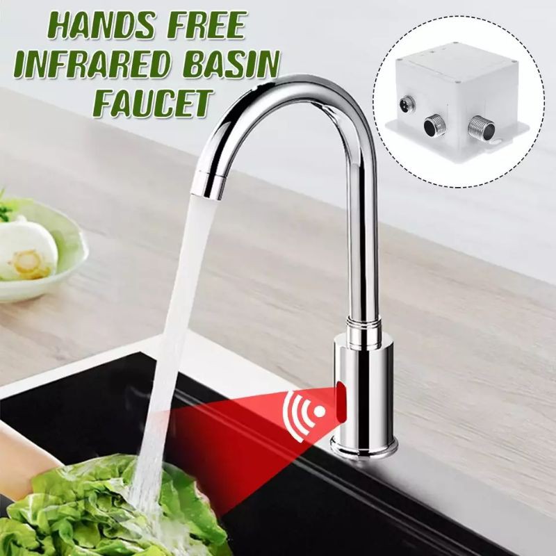 kran wastafel Automatic keran kitchen sink sensor otomatis Lazada