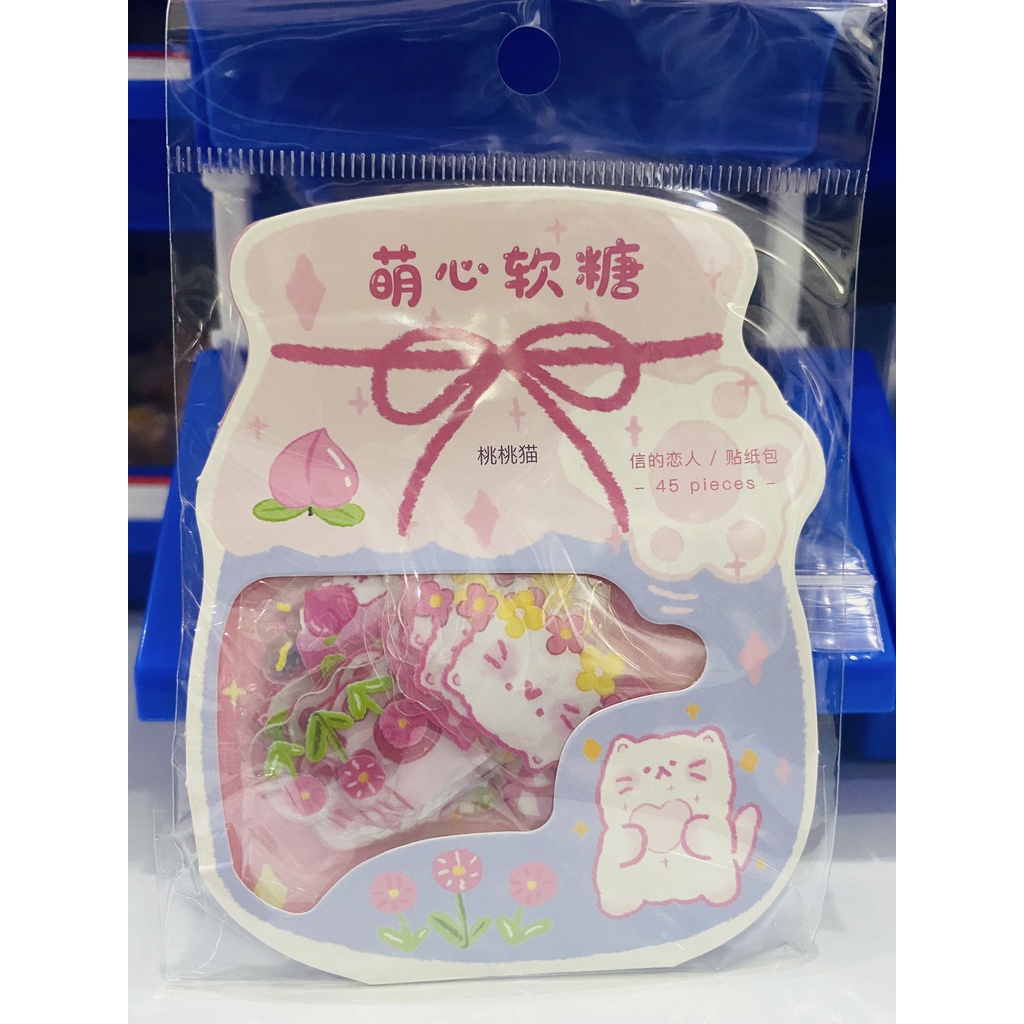 Bộ sticker/ Hình dán Họa Tiết Dễ Thương