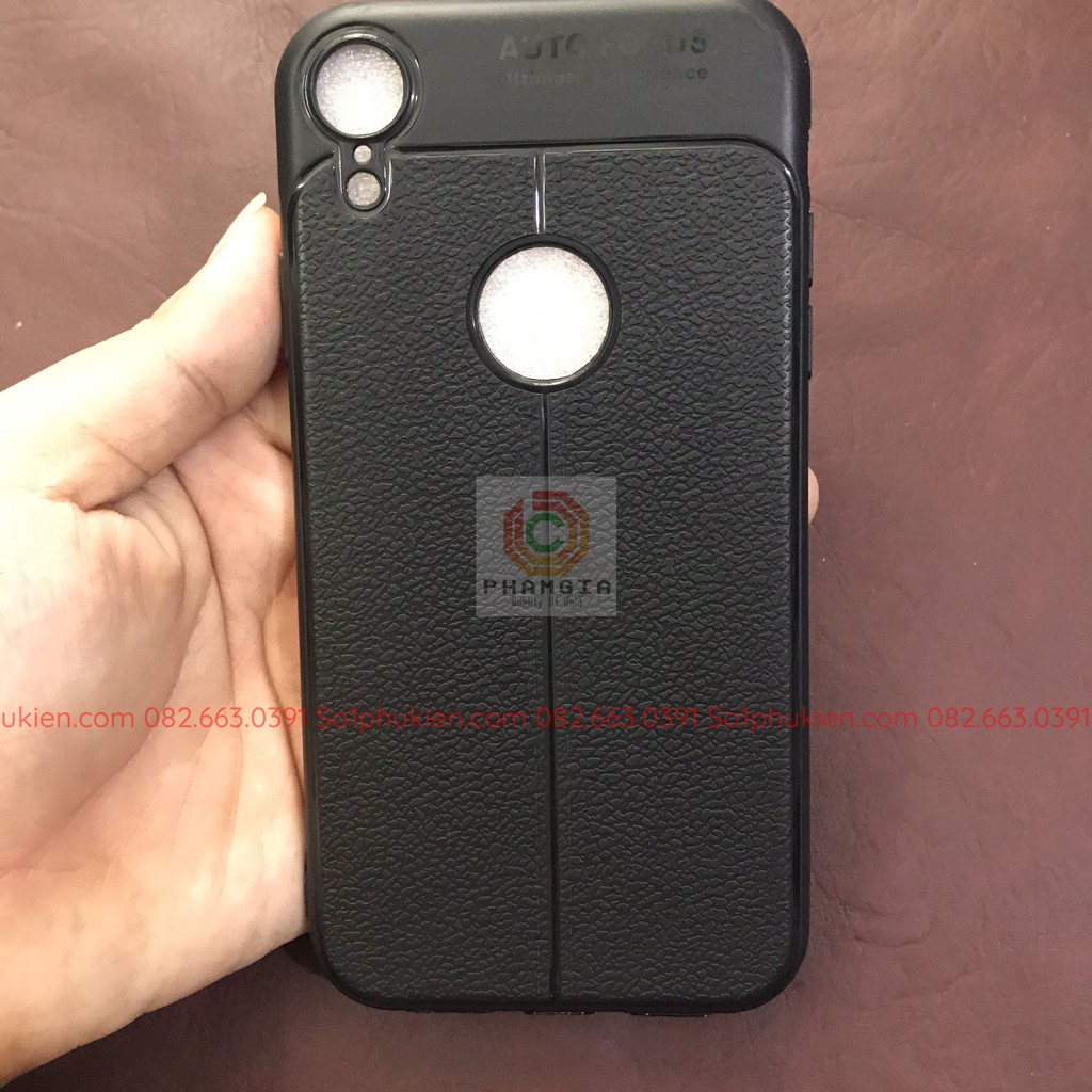 Ốp lưng Iphone XR giả da auto focus bảo vệ mặt lưng máy