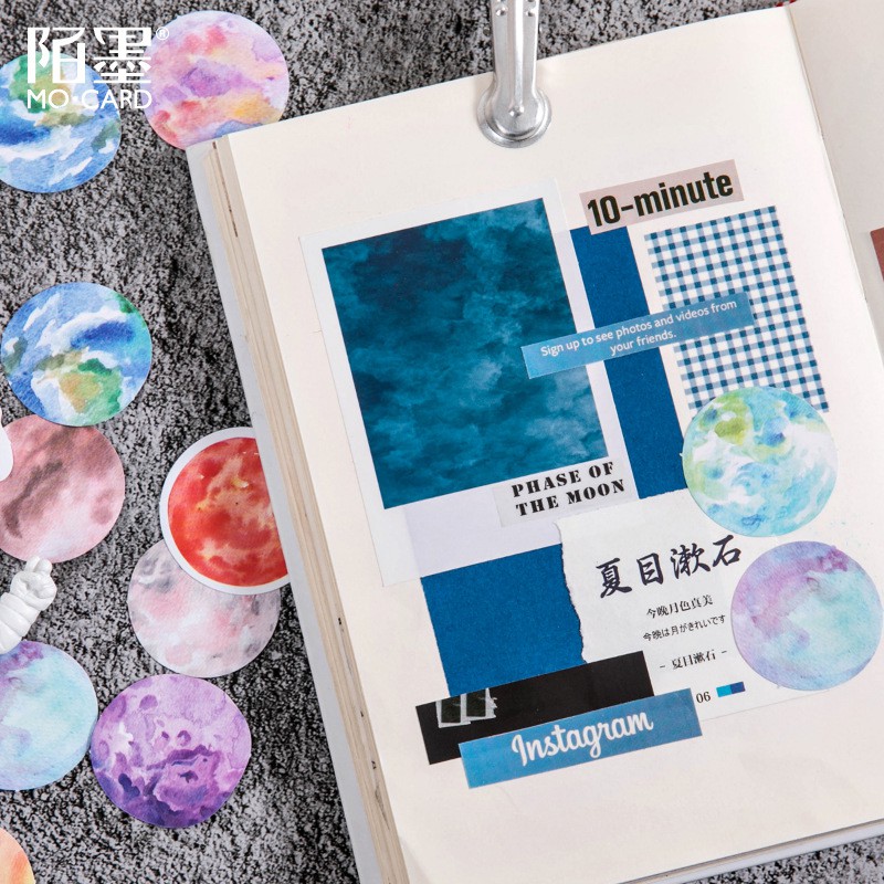 Bộ sticker/ Hình dán vũ trụ và phi hành gia (45 Hình)