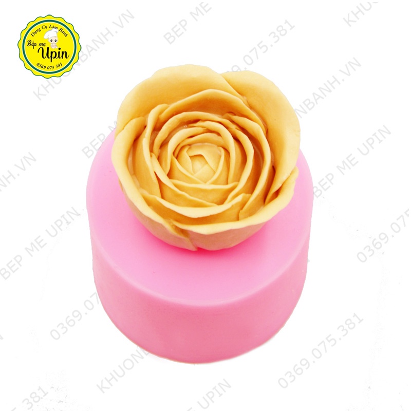 Khuôn silicon hoa hồng thái 6cm