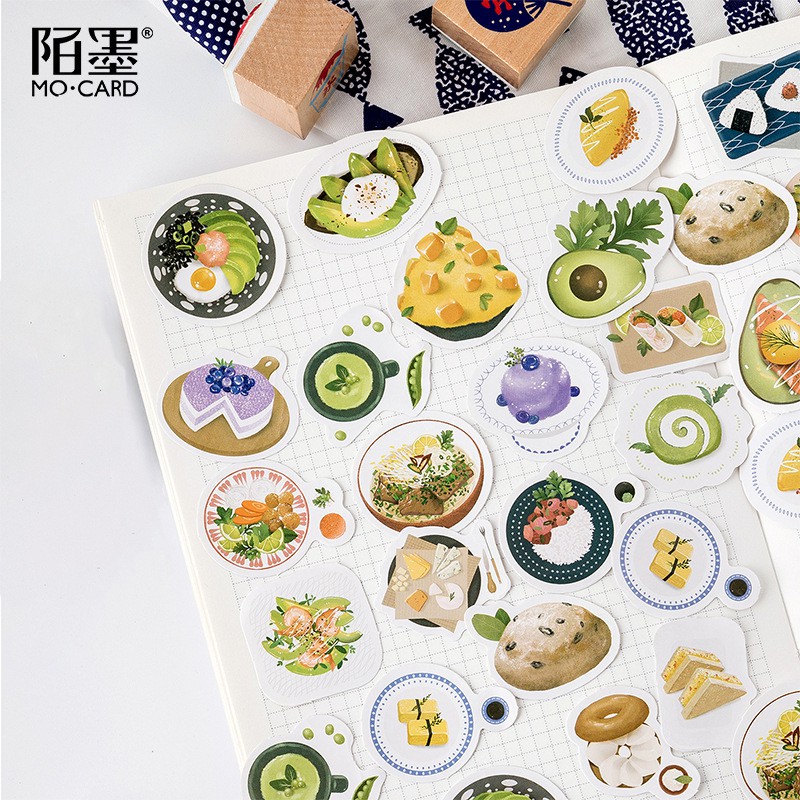Bộ sticker/ Hình dán Các Loại Món Ăn (46 Hình) - Sticker Sushi
