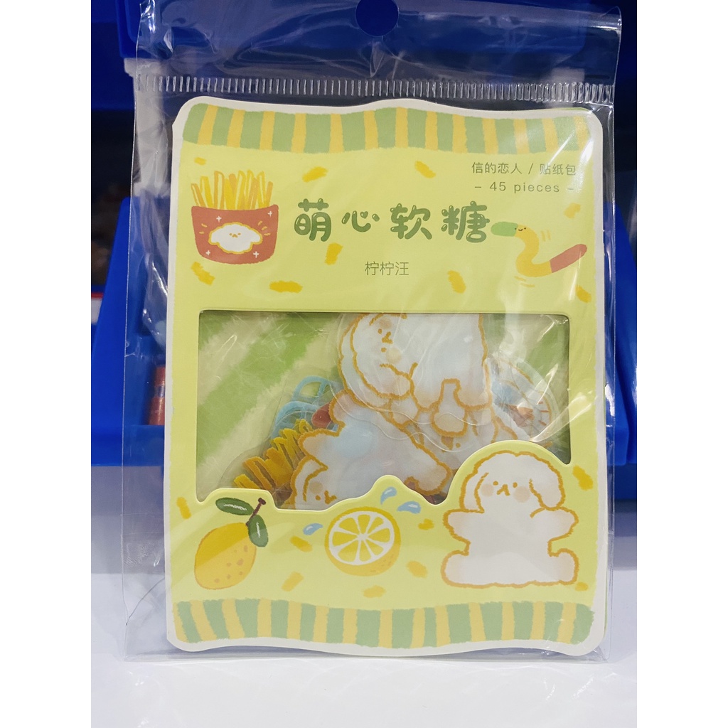 Bộ sticker/ Hình dán Họa Tiết Dễ Thương (45 Hình)