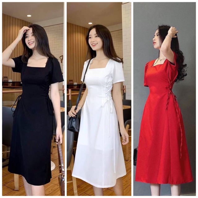[HCM]Đầm đan dây eo 6 màu (kèm hình thật)