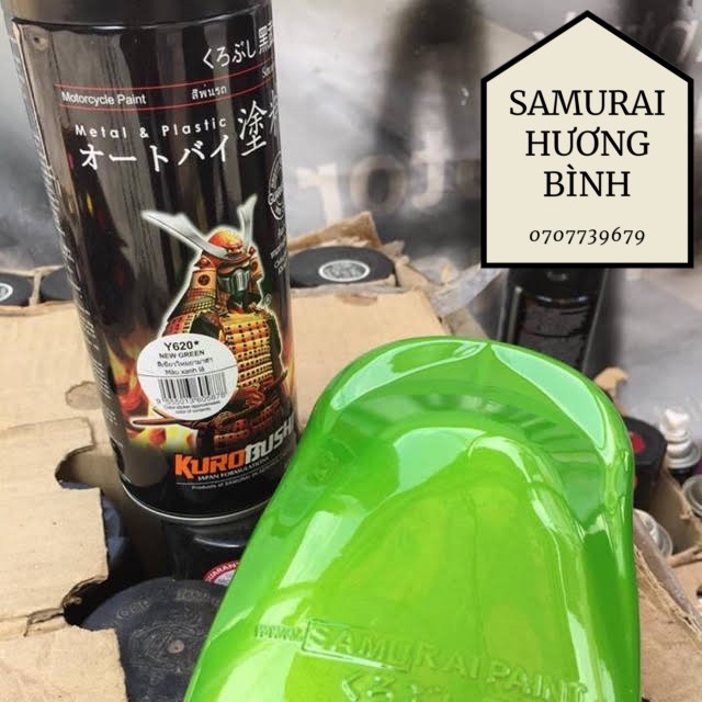 [HCM]Y620 _ Sơn xit Samurai Y620 màu xanh lá