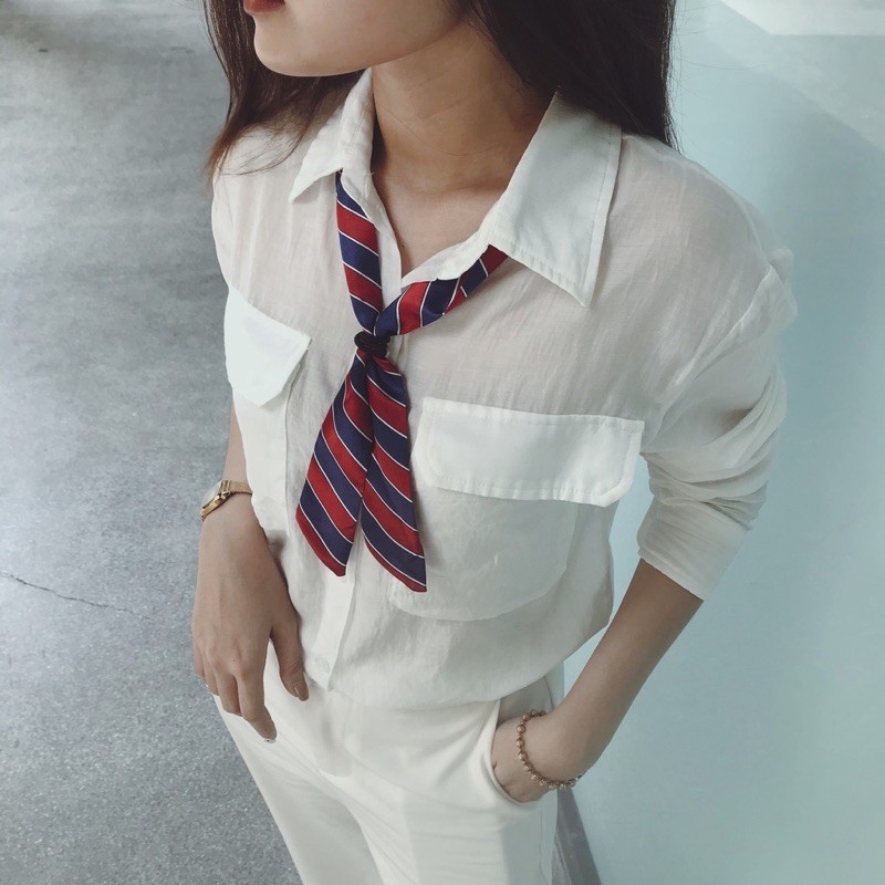 Khăn lụa quấn quai Túi xách, Buộc tóc, Quàng cổ HANA KIMI - [ MÀU NGẪU NHIÊN ]