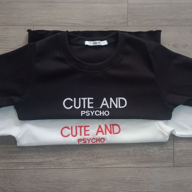 ÁO CROPTOP THÊU CHỮ CUTE_AND