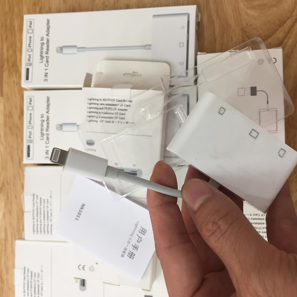 Đầu đọc thẻ nhớ cho điện thoại, cap OTG đọc CF cho iphone