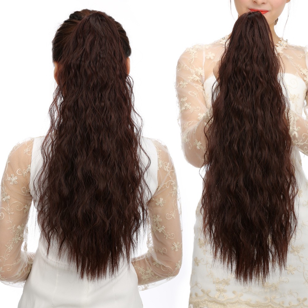 Ngoạm xù sóng nước N153 💖FREESHIP💖 tóc giả kẹp ngoạm xù mì, quặm tóc giả nữ, tóc giả kẹp ngoạm nữ
