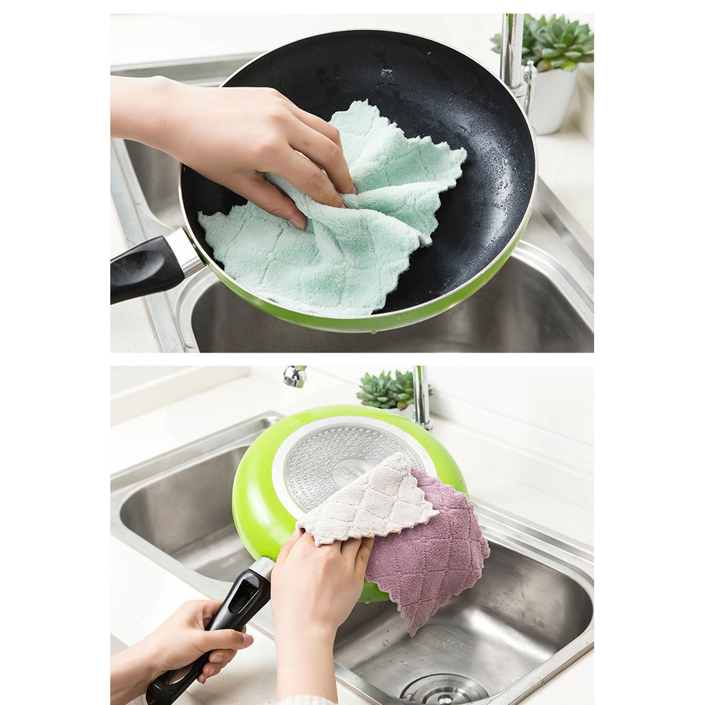 COMBO 10 Khăn lau bếp đa năng 2 mặt siêu thấm