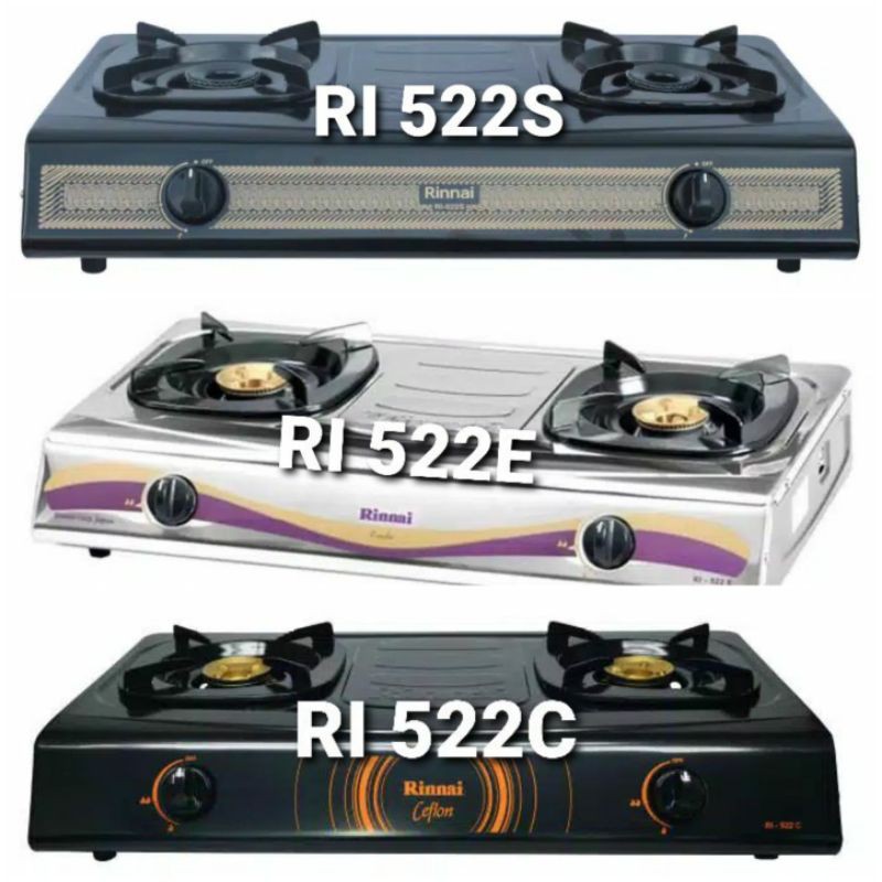 kompor gas 2 tungku rinnai 522S - 522C - 522E | Lazada Indonesia