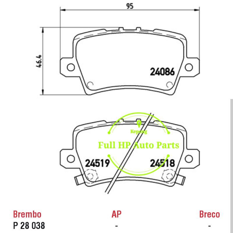 Original Brembo Brake Pad Honda Civic FN2R Type R Lazada