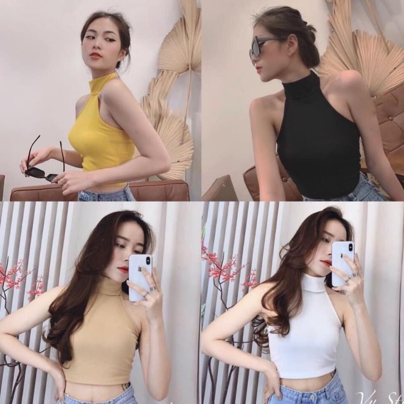 Áo Yếm Ngọc Croptop Thun Gân A4-YN