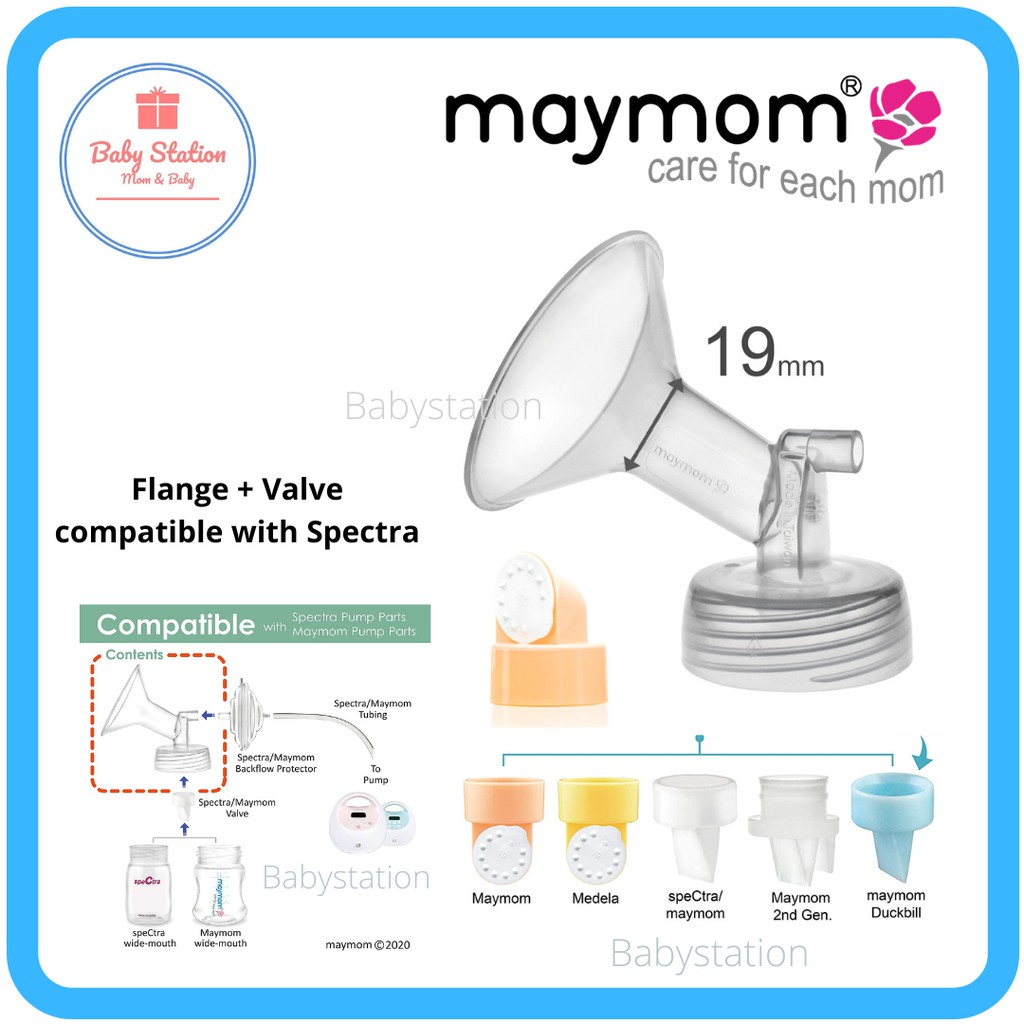 Spectra Breastshield 24-28-32​ Spectra flange​ Set​ and maymom flange for Spectra  Breast​ Pump accessories (1 pack) without bottle
